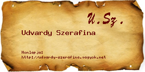 Udvardy Szerafina névjegykártya